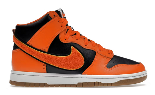 Nike Dunk High Retro Chenille Swoosh Safety Orange