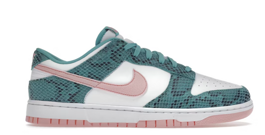 Nike Dunk Low Snakeskin Washed Teal Bleached Coral