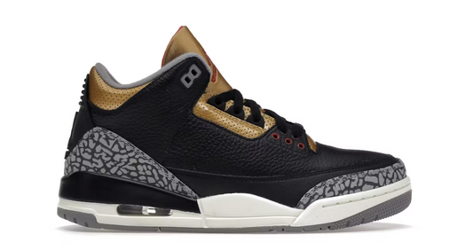 Jordan 3 Retro Black Cement Gold (Women's)