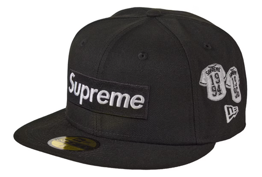 Supreme Jerseys Box Logo New Era Fitted Hat Black