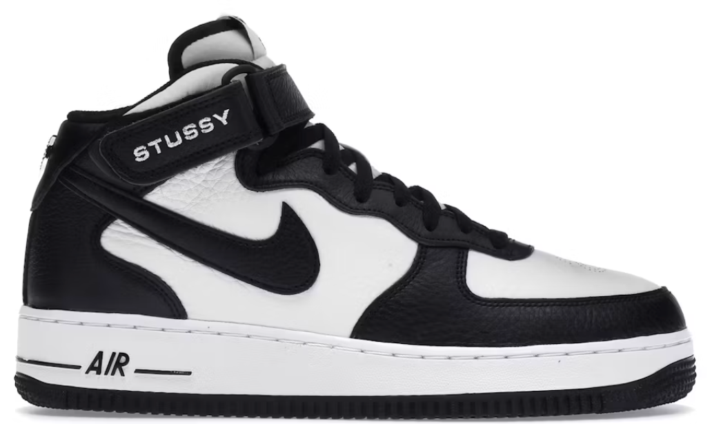 Nike Air Force 1 Mid Stussy Light Bone Black